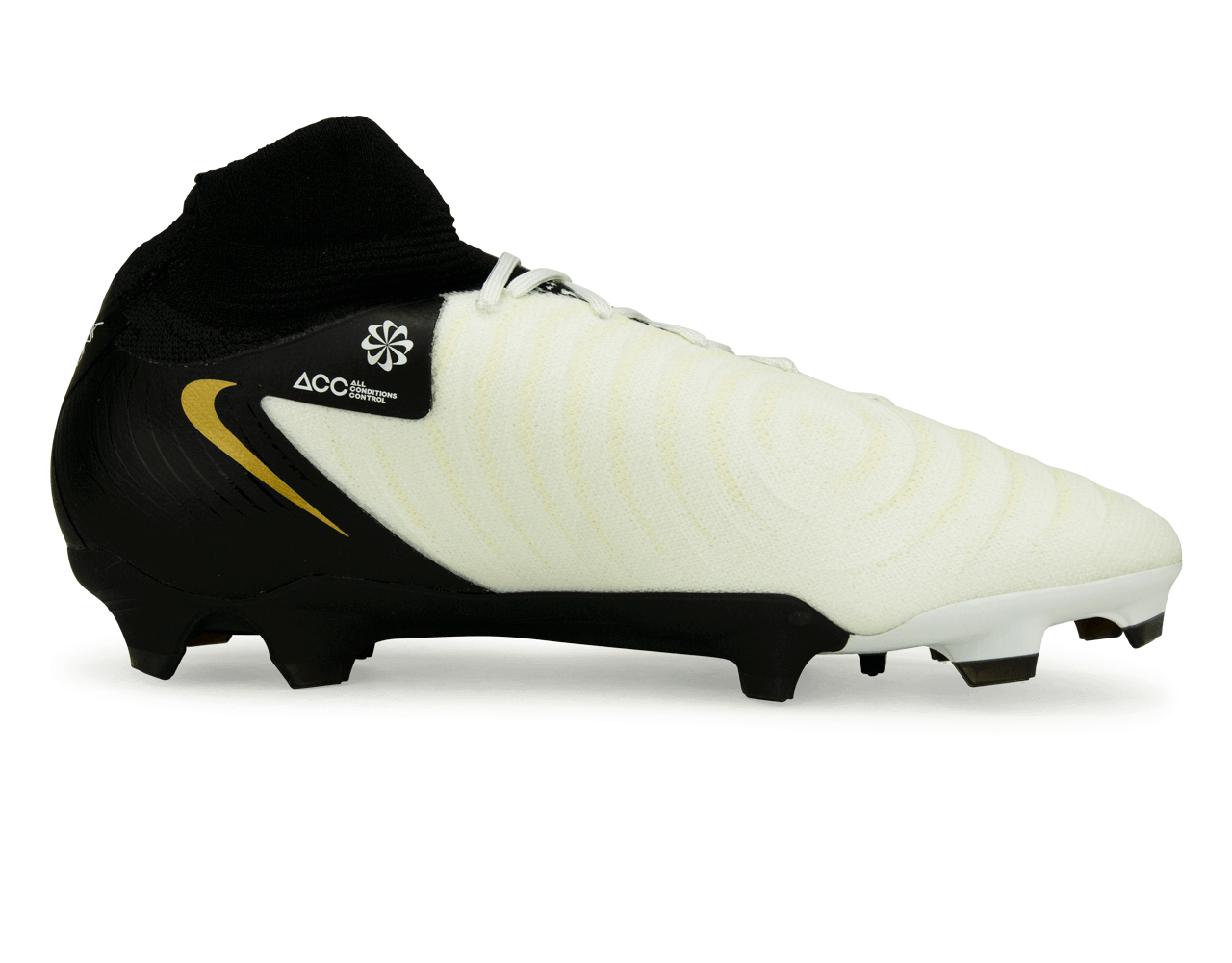 Nike Men's Phantom Luna II Pro FG White/Black/Gold Side