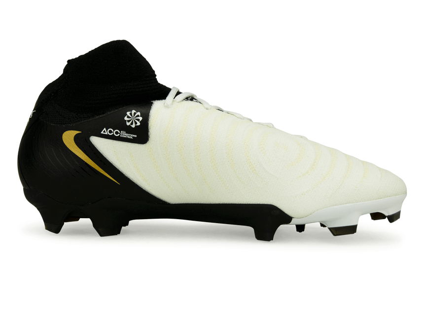 Nike Men's Phantom Luna II Pro FG White/Black/Gold Side