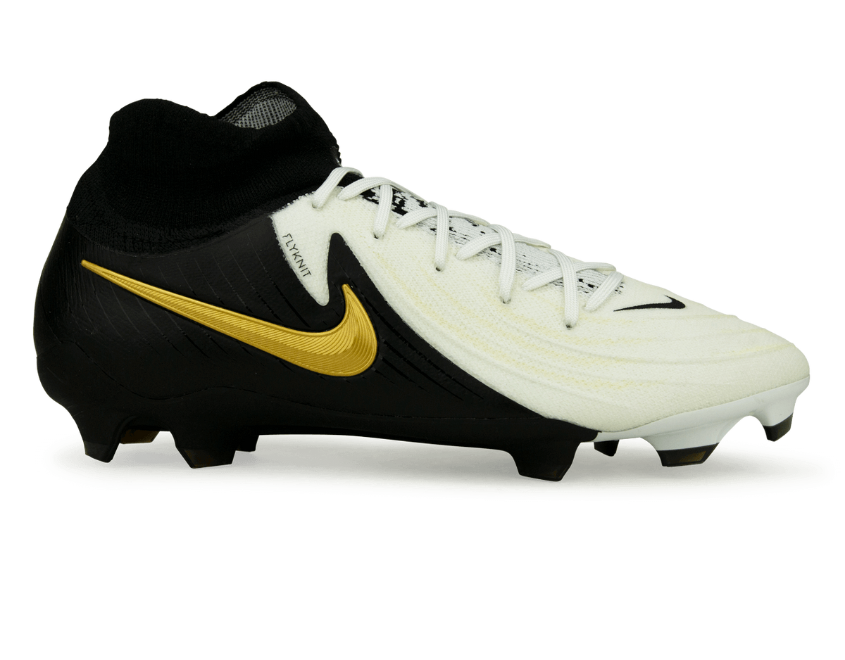 Nike Men s Phantom Luna II Pro FG White Black Gold Azteca Soccer