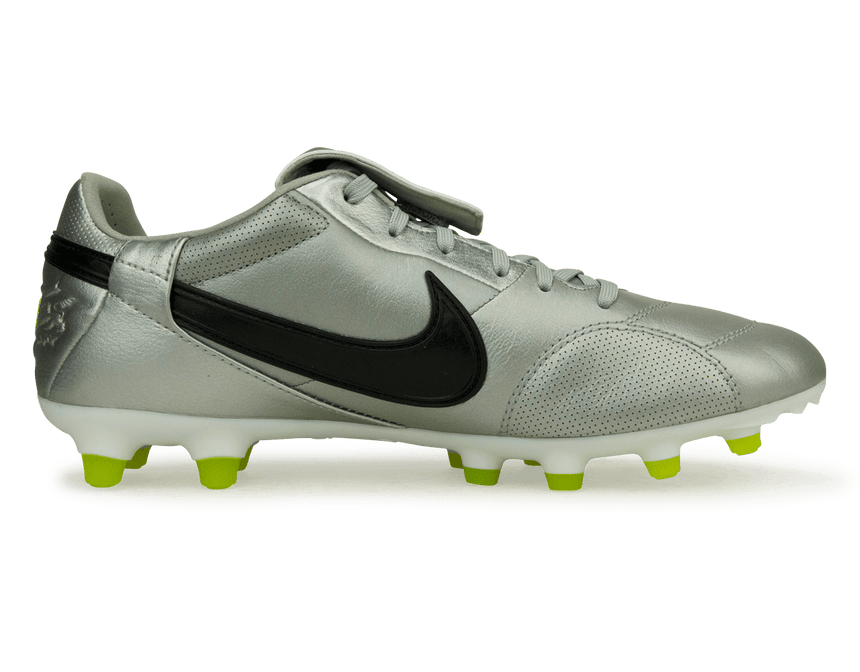 Nike Men's Premier III FG Metallic Silver/Volt/Black Side