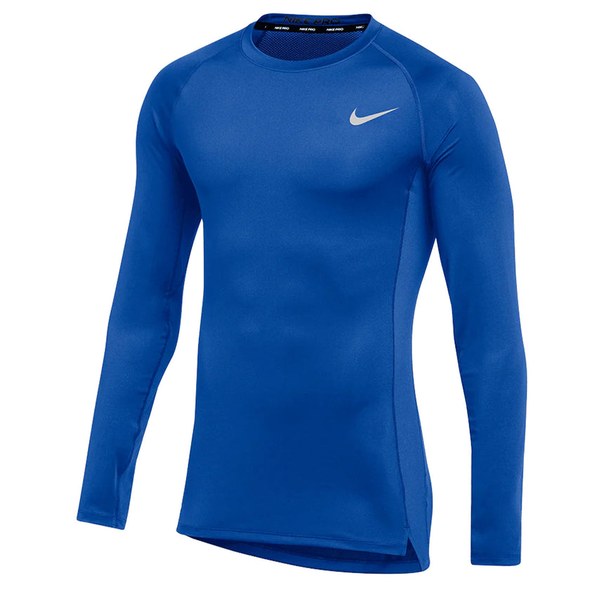 Nike Men's Pro Long Sleeve Top Royal Blue Front
