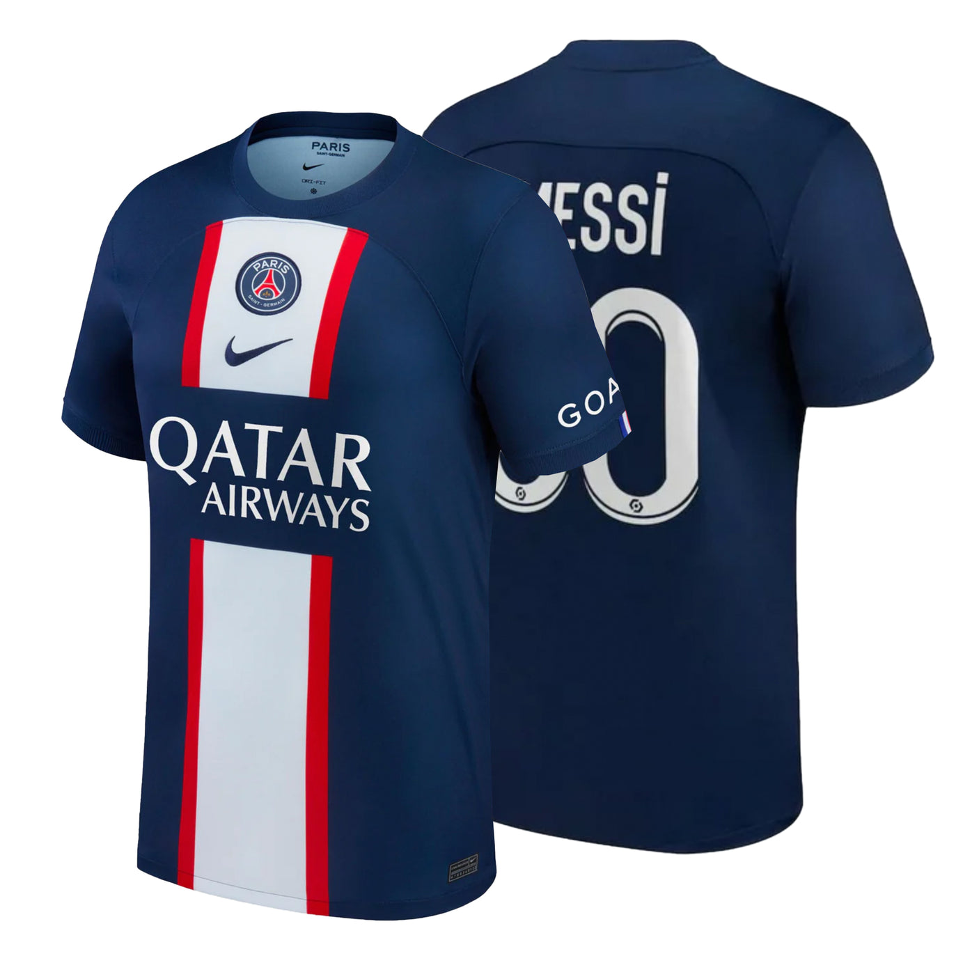 Nike Men's PSG 2022/23 Home Jersey w/ Messi #30 Printing Front