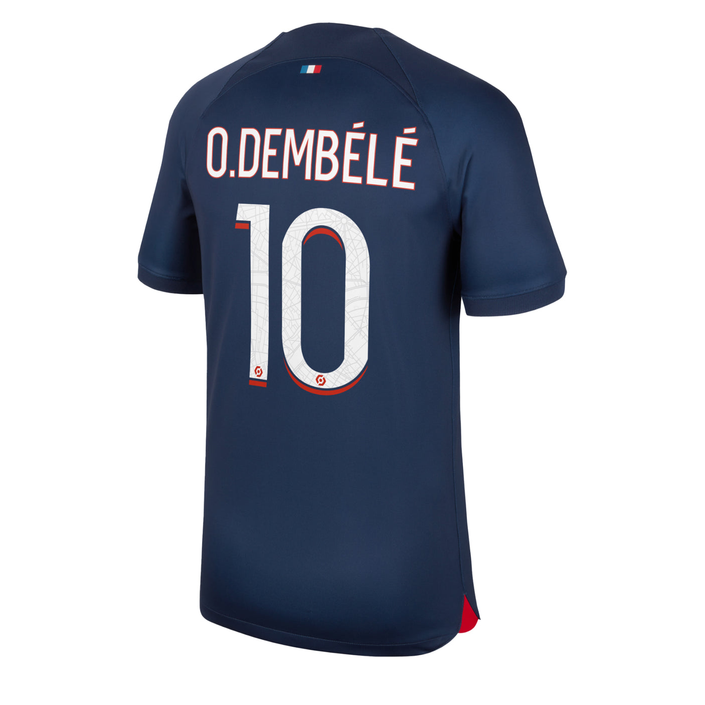 Nike Men's PSG 2023/24 Home Jersey w/ Odembele #10 Printing Back
