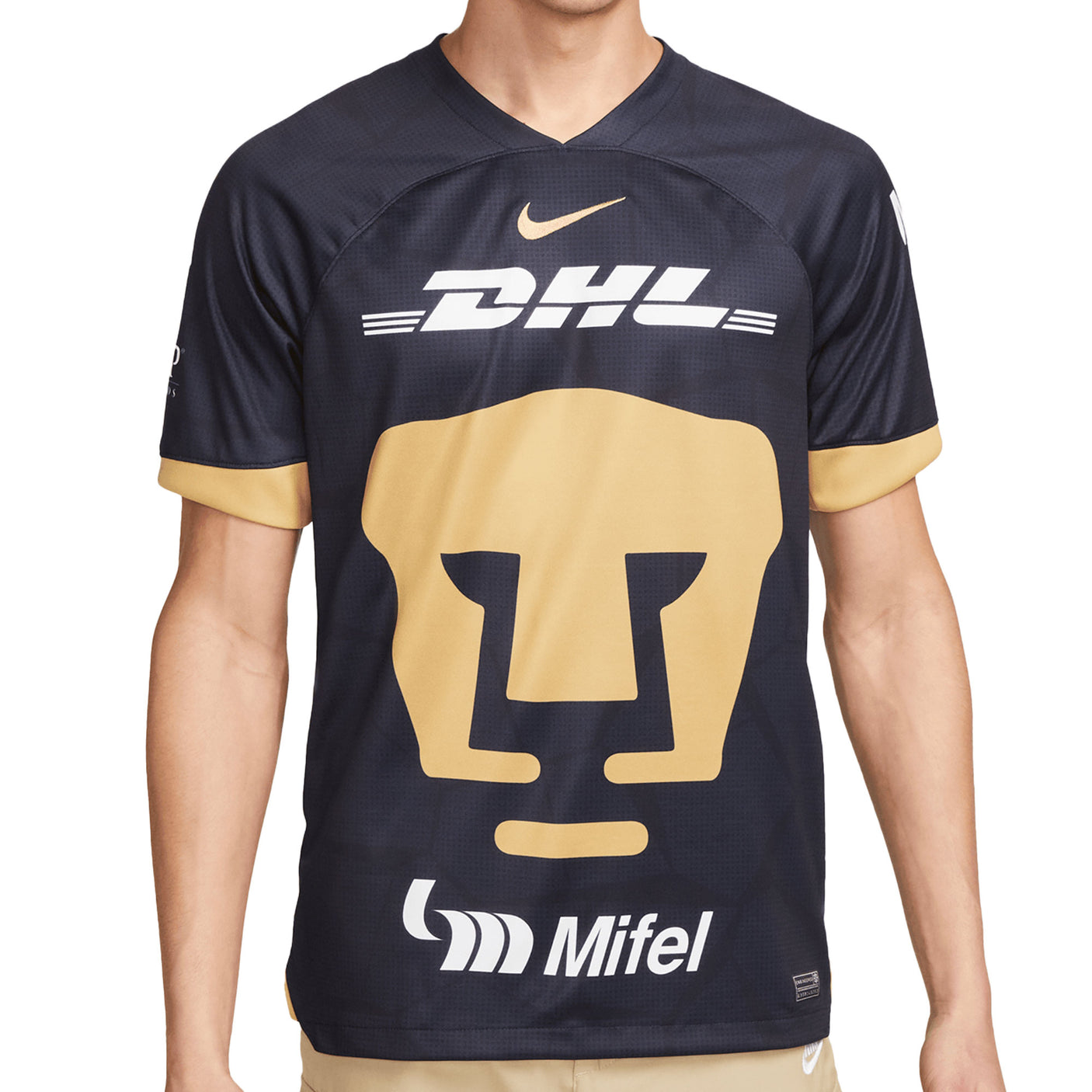 Nike Men's Pumas UNAM 2023/24 Away Jersey Obsidian/Gold Front