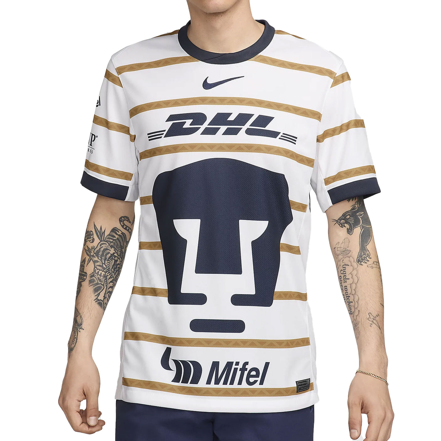 Nike Men's Pumas UNAM 2024/25 Home Jersey White/Gold/Navy Front