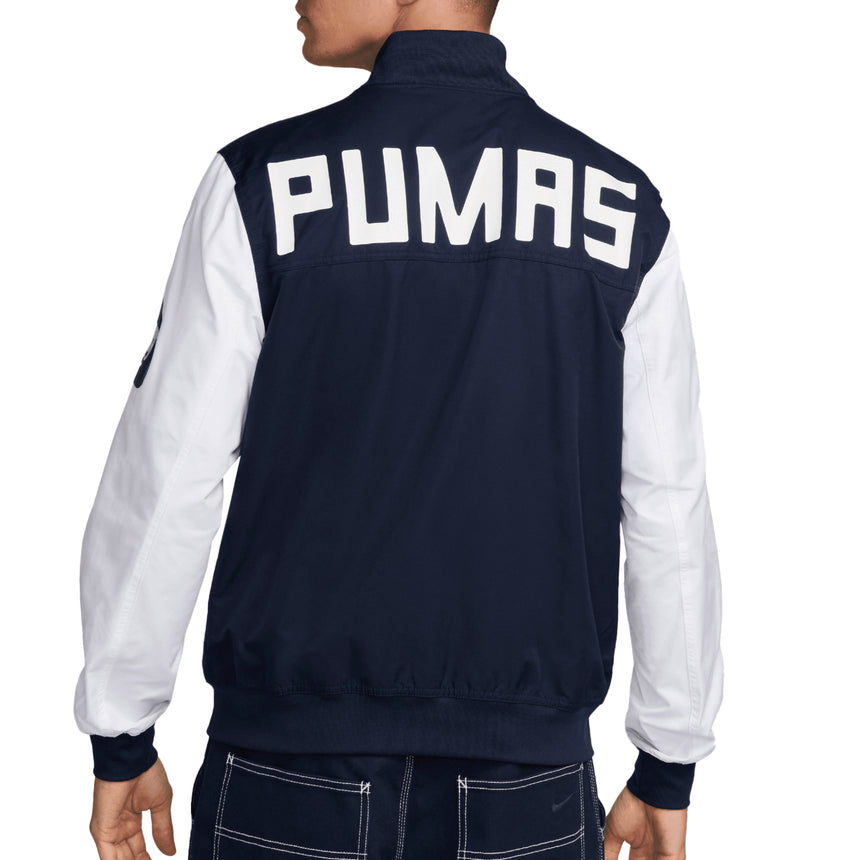Nike Men's Pumas UNAM 2024/25 Unlined Bomber Jacket Obsidian/White Back