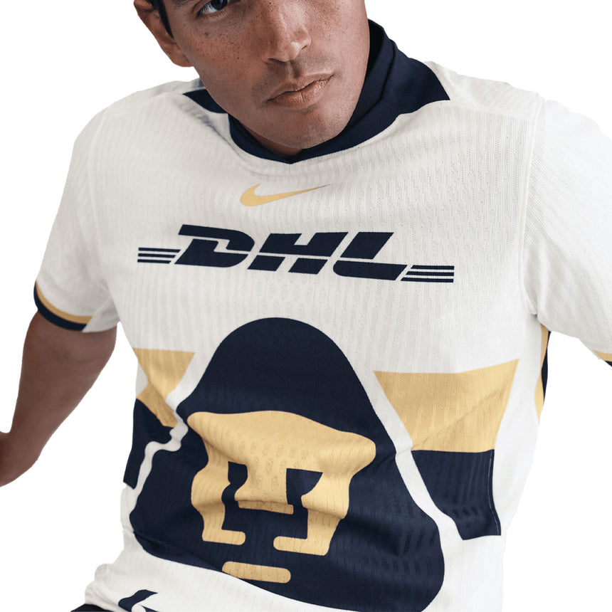 Nike Men's Pumas UNAM 2025/26 Dri-Fit ADV Home Jersey White/Navy/Gold Crest