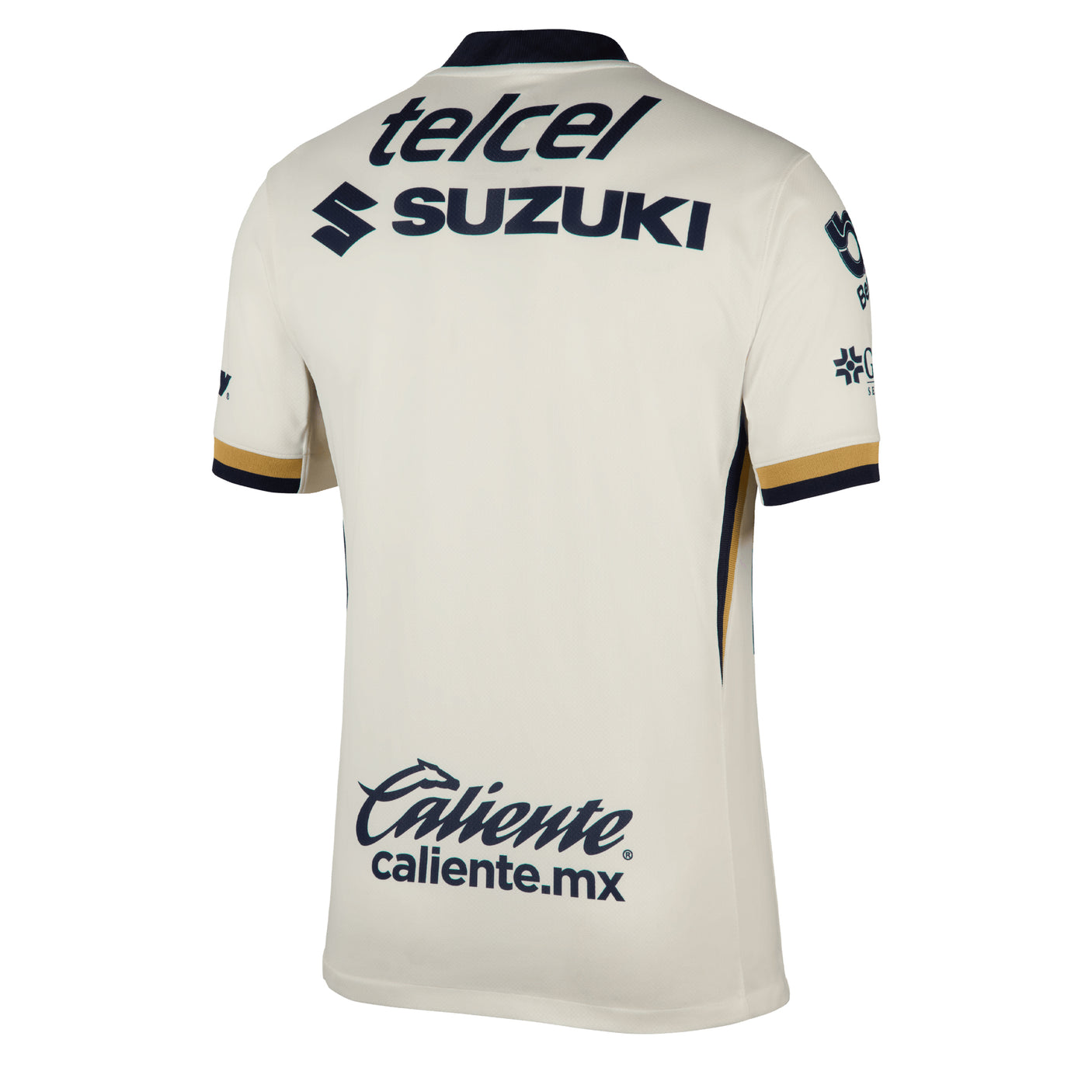 Nike Men's Pumas UNAM 2025/26 Home Jersey Sail/Obsidian/Club Gold Back