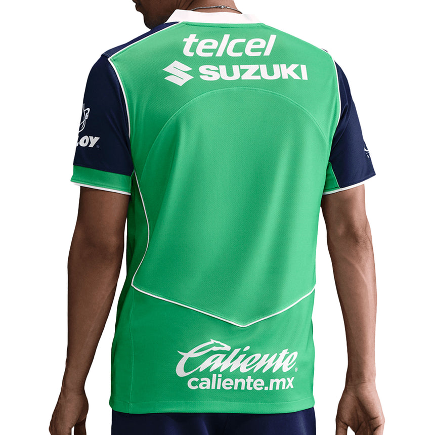 Nike Men's Pumas UNAM 2025/26 Third Jersey Green/White Back