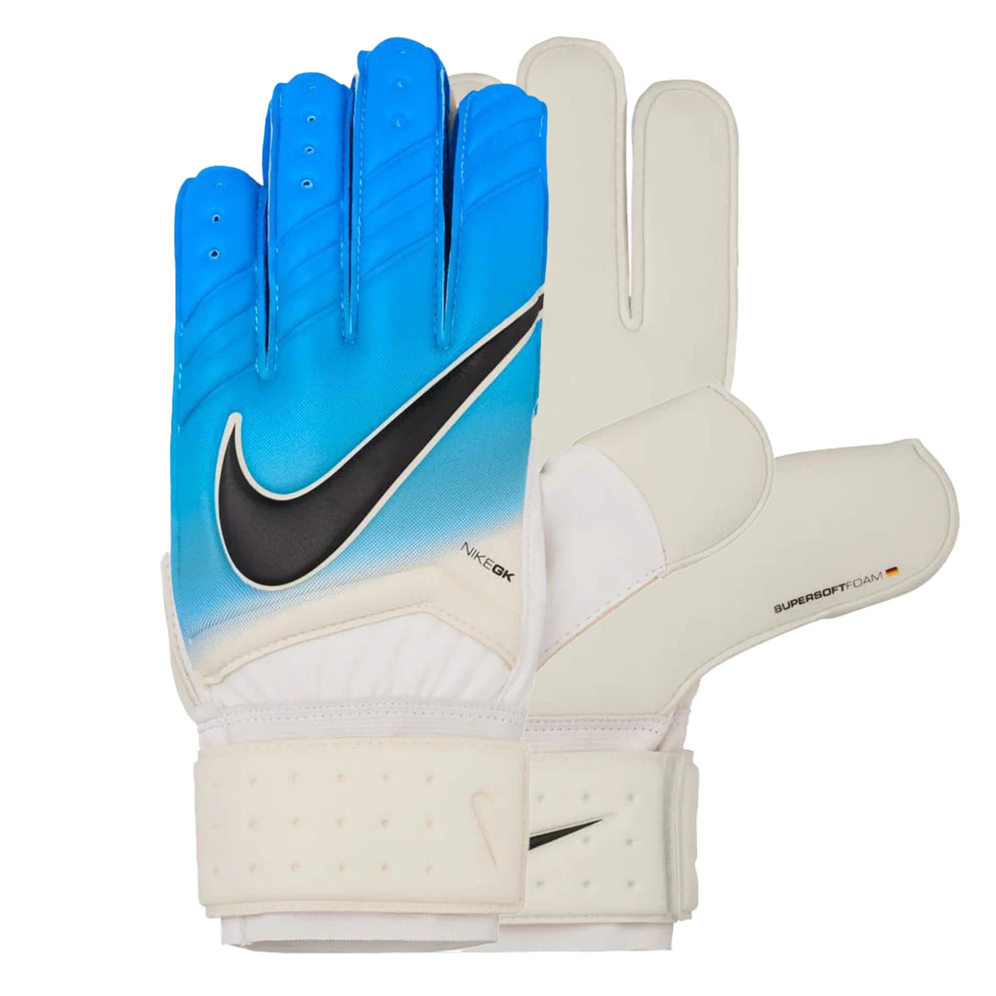 Nike Men's Spyne Pro Goalkeeper Gloves White/Photo Blue/Chlorine Blue