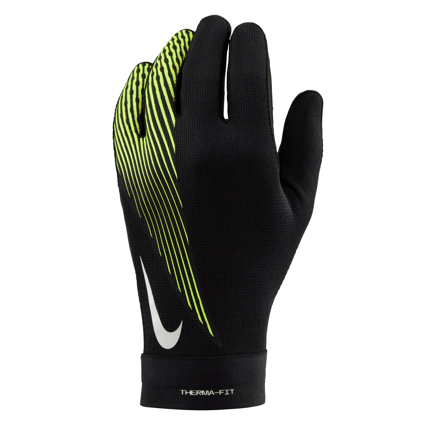 Nike Men's Therma-Fit Academy Field Player Gloves Black/Volt Front