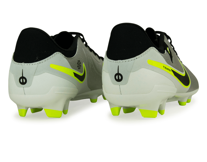 Nike Men's Tiempo Legend 10 Academy FG/MG Silver/Black/Volt Rear