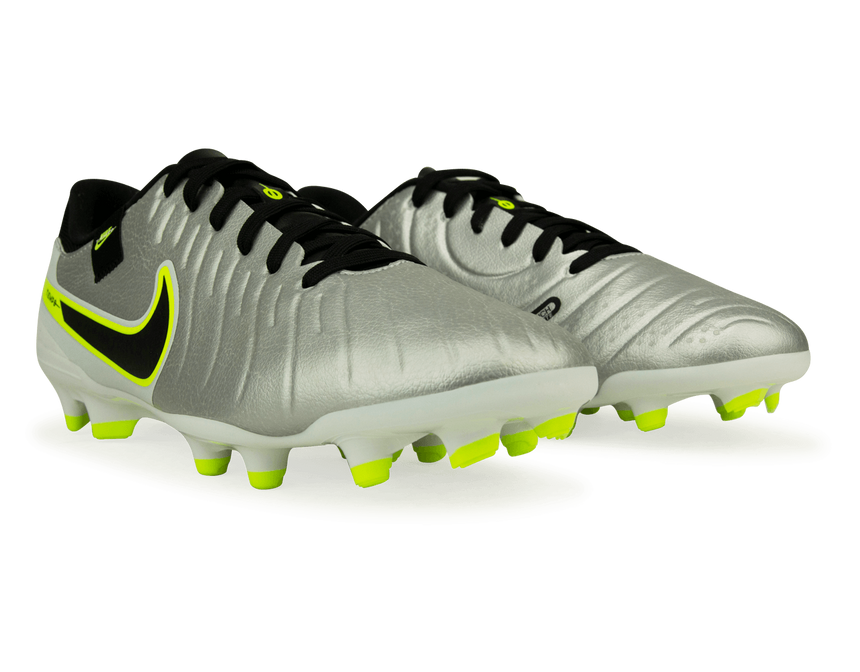 Nike Men's Tiempo Legend 10 Academy FG/MG Silver/Black/Volt Together