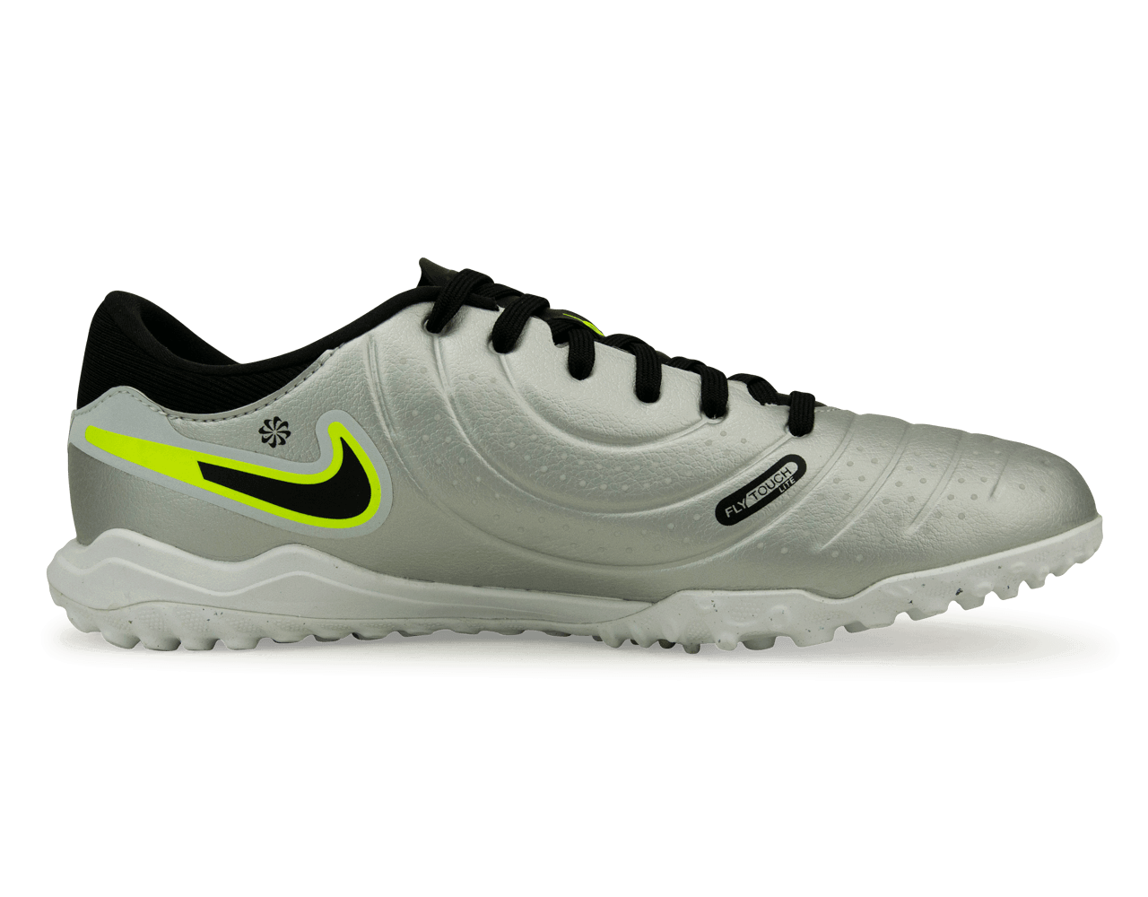 Nike Men's Tiempo Legend 10 Academy TF Silver/Black/Volt Side