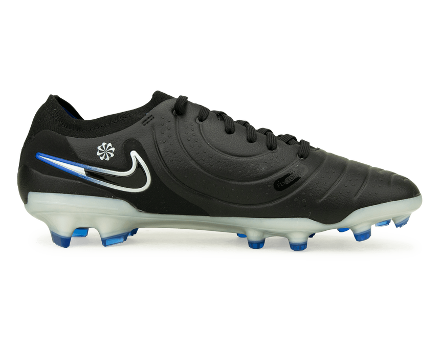 Nike Men's Tiempo Legend 10 Pro FG Black/Chrome/Royal Side
