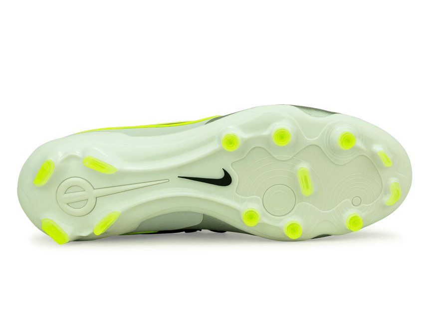 Nike Men's Tiempo Legend 10 Pro FG Metallic Silver/Black Volt Sole