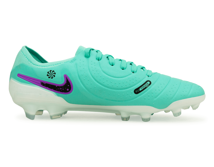 Nike Men's Tiempo Legend 10 Pro FG Turquoise/Black/Purple Side