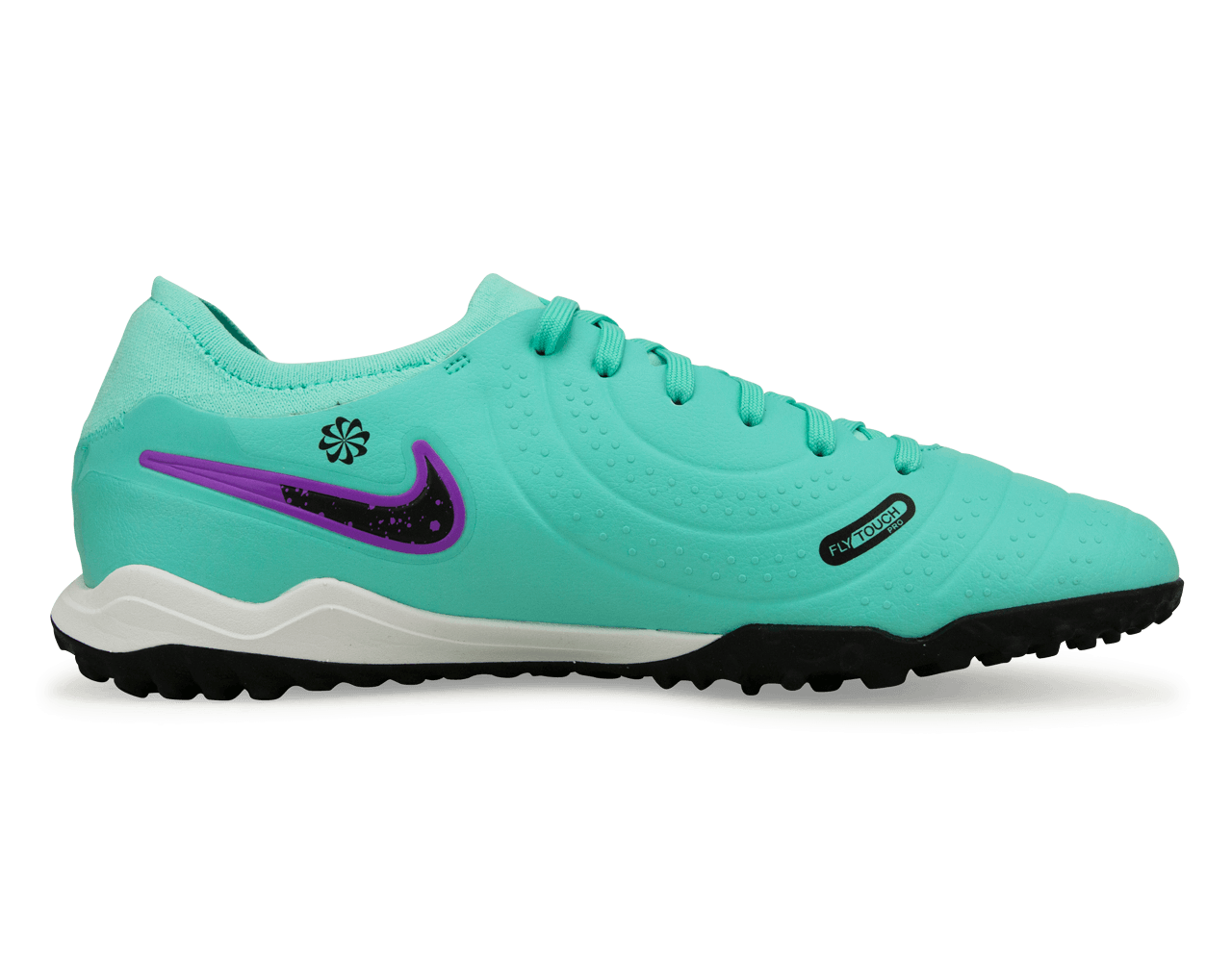Nike Men's Tiempo Legend 10 Pro TF Turquoise/Black/Purple Side