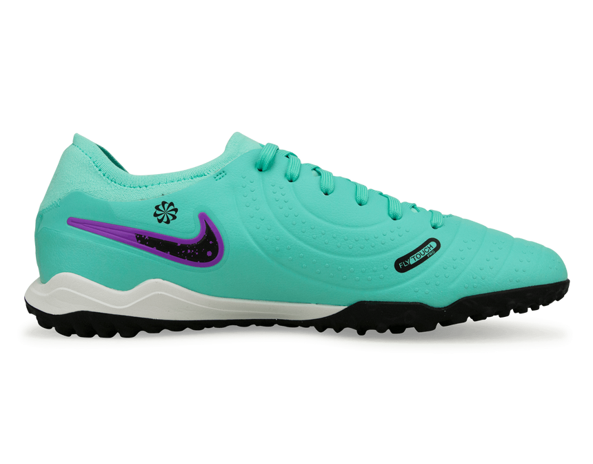 Nike Men's Tiempo Legend 10 Pro TF Turquoise/Black/Purple Side