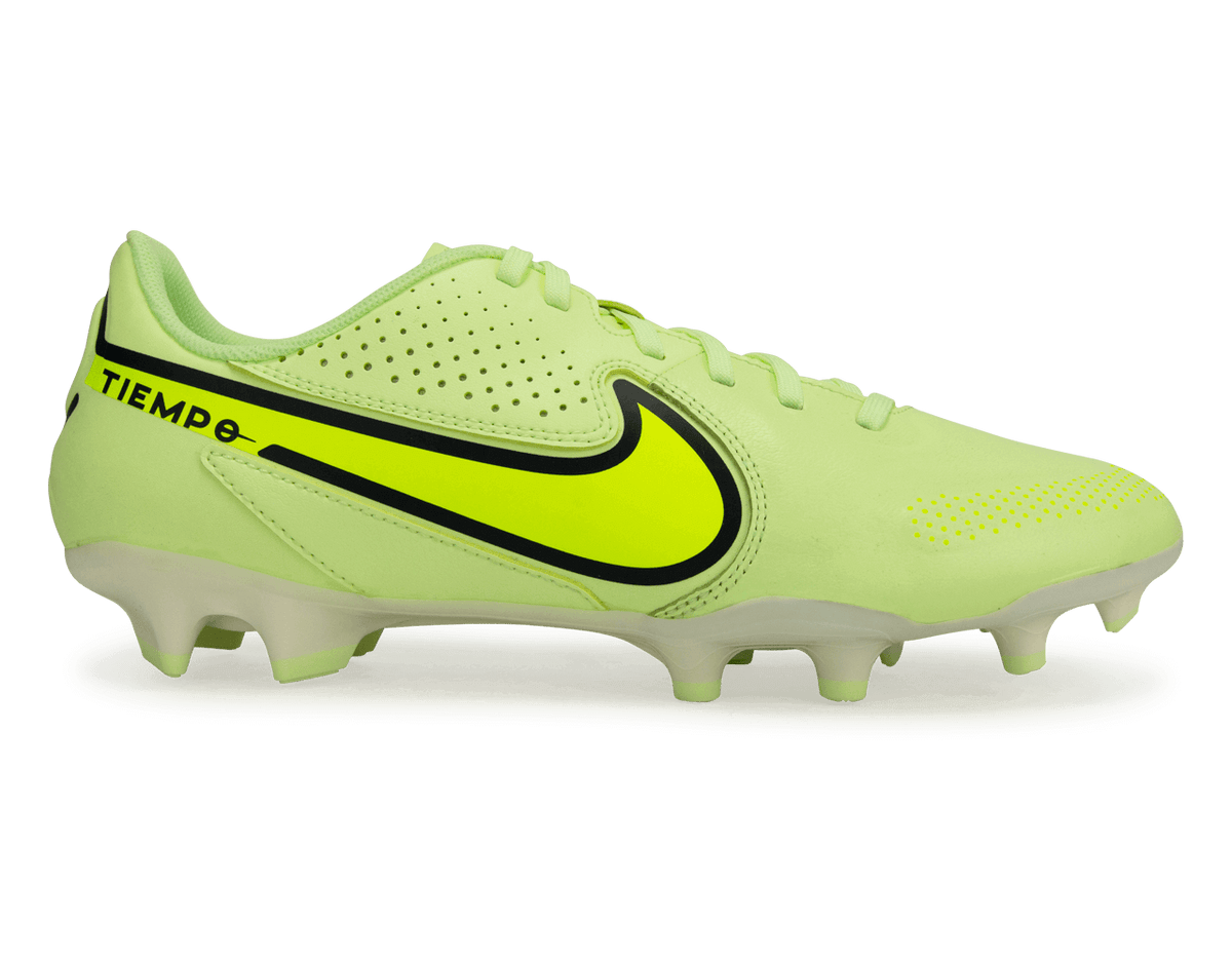 Nike Tiempo Legend 9 Club MG selling ‘White Bright Crimson Volt’ Soccer Cleats