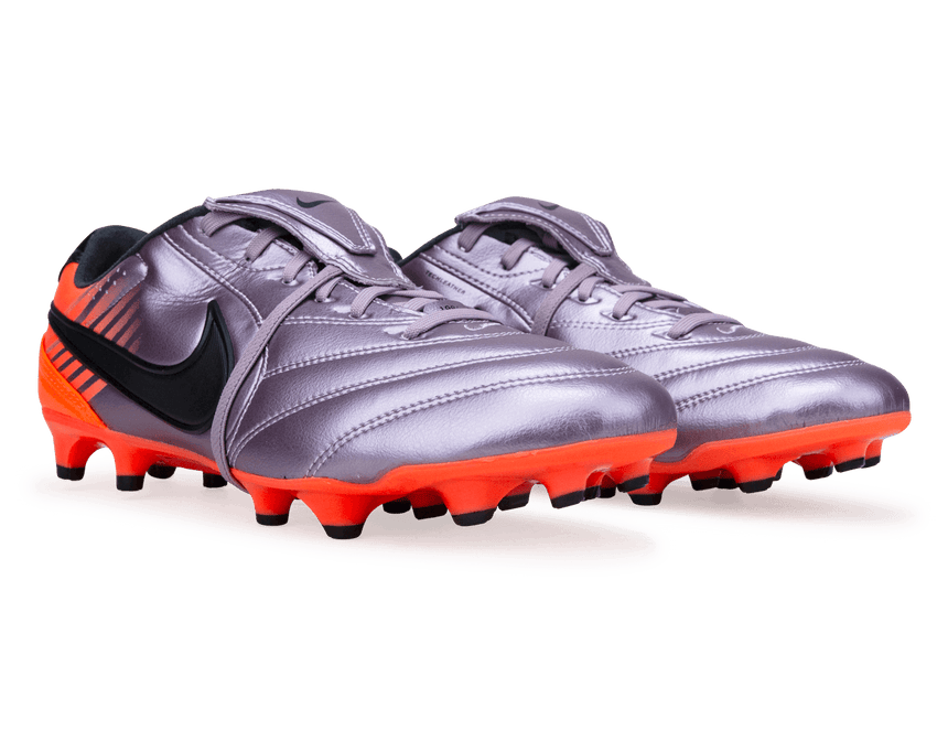 Nike Men's Tiempo Ligera Pro FG Bleached Lilac/Black/Orange Together