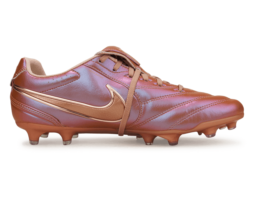 Nike Men's Tiempo Ligera Pro FG LE Red Bronze/Rose Gold Sole