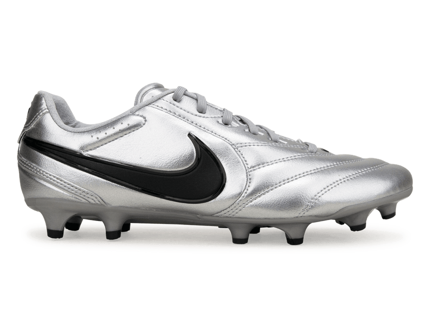 Nike Men's Tiempo Ligera Pro FG Soccer Cleats Metallic Silver/Black