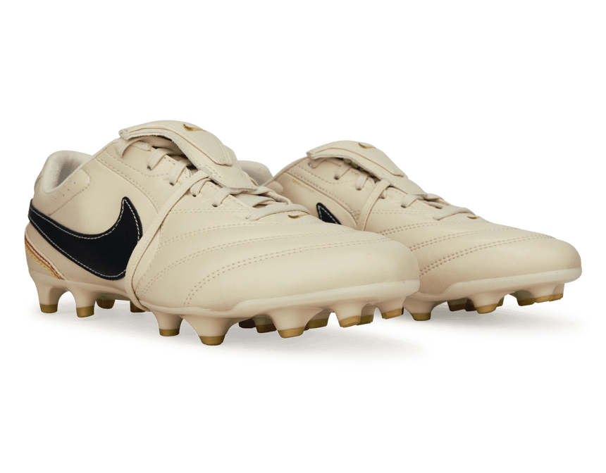 Nike Men Tiempo Ligera Pro FG Soccer Cleats in Pearl White Together