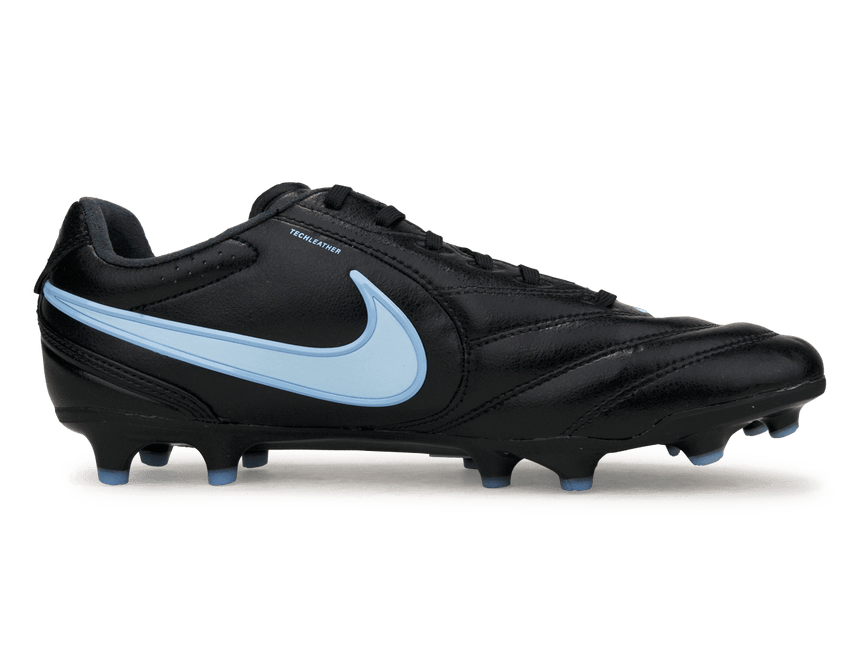 Nike Men's Tiempo Ligera Pro FG Black/Ice Blue Side