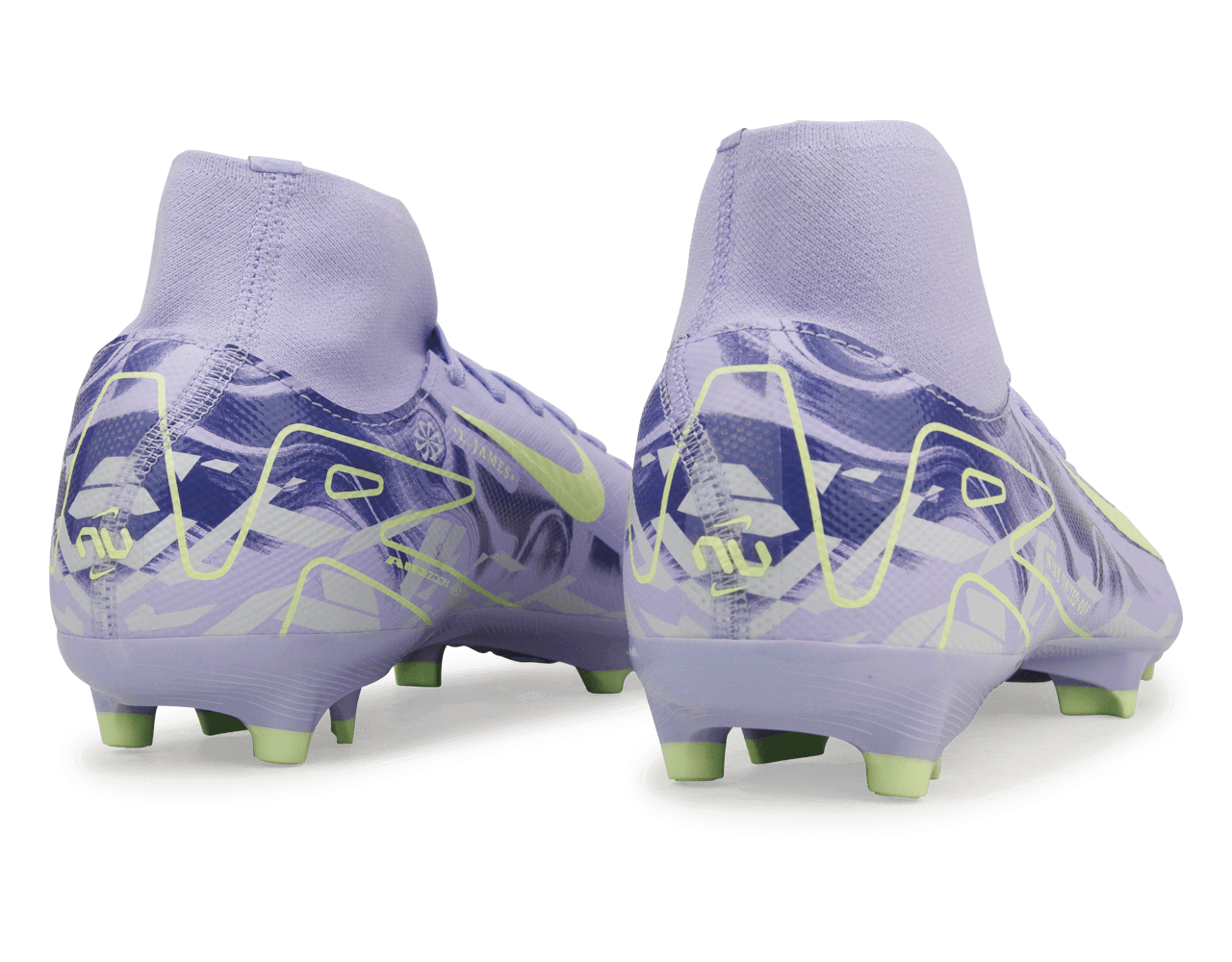 Nike Men's United Mercurial Superfly 10 Academy FG/MG Purple Agate/Barely Volt Rear