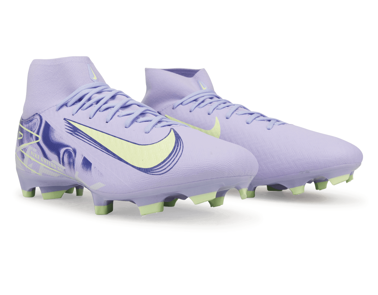Nike Men's United Mercurial Superfly 10 Academy FG/MG Purple Agate/Barely Volt Together