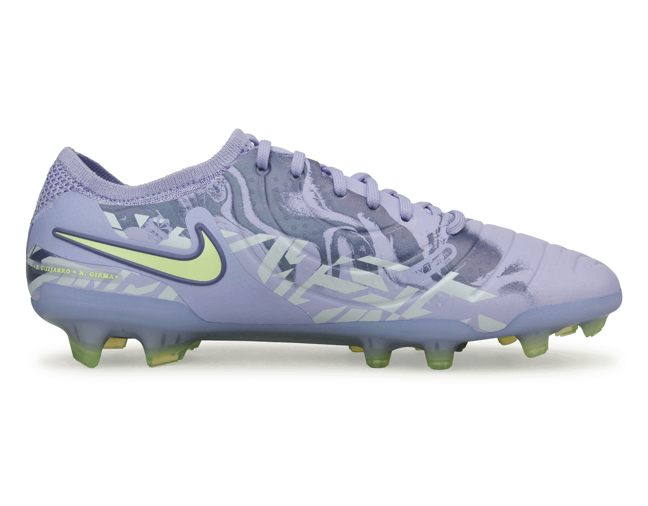 Nike Men's United Tiempo Legend 10 Elite FG Purple Agate/Barely Volt Side