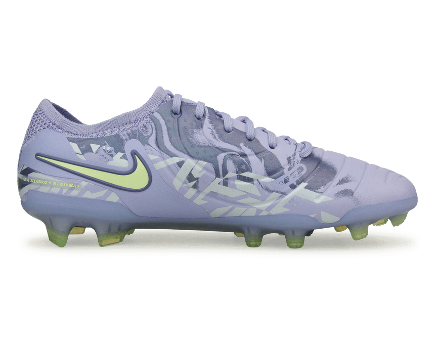 Nike Men's United Tiempo Legend 10 Elite FG Purple Agate/Barely Volt Side