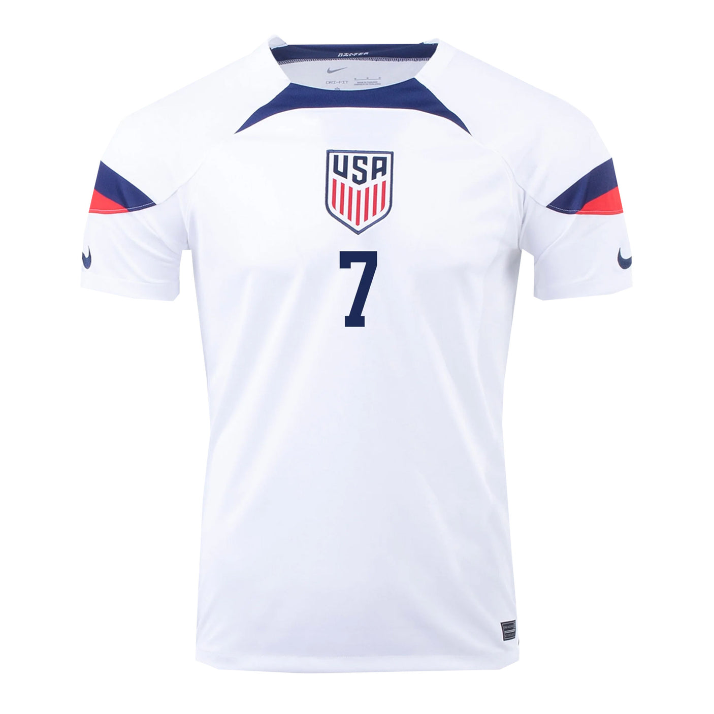 Nike Men's USA 2022/23 Home Jersey w/ Reyna #7 Printing Front