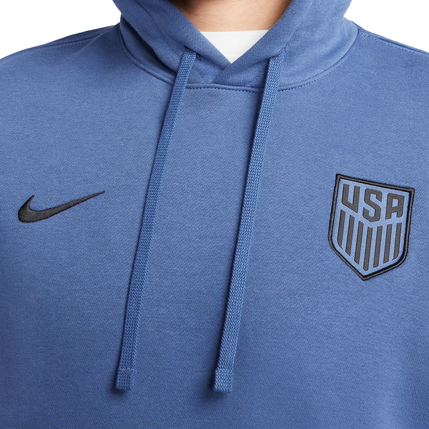 Nike Men's USA Fleece Pullover Hoodie Navy/Black Crest