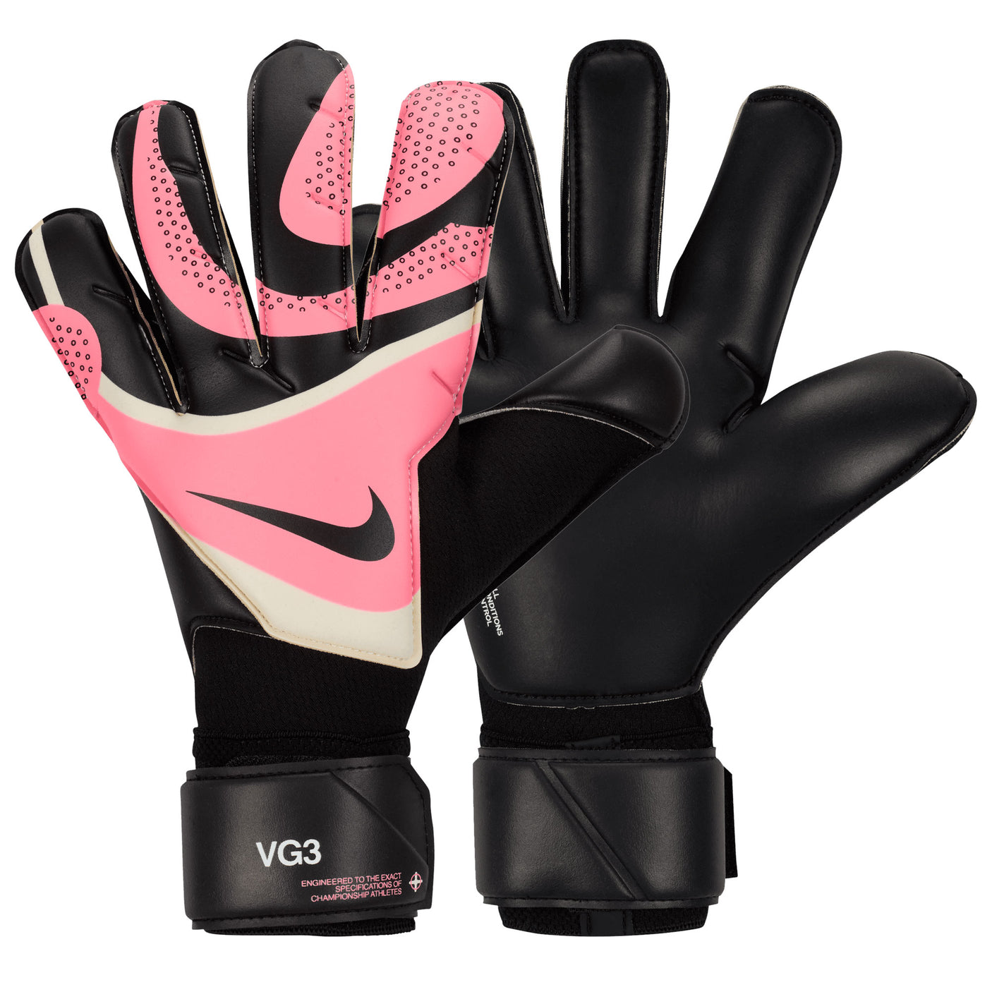 Nike Men's Vapor Grip 3 Goalkeeper Gloves Sunset Pulse/Black Both