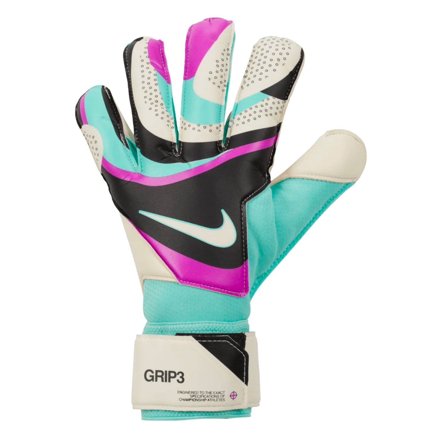 Nike Men's Vapor Grip 3 Goalkeeper Gloves White/Black/Purple Front