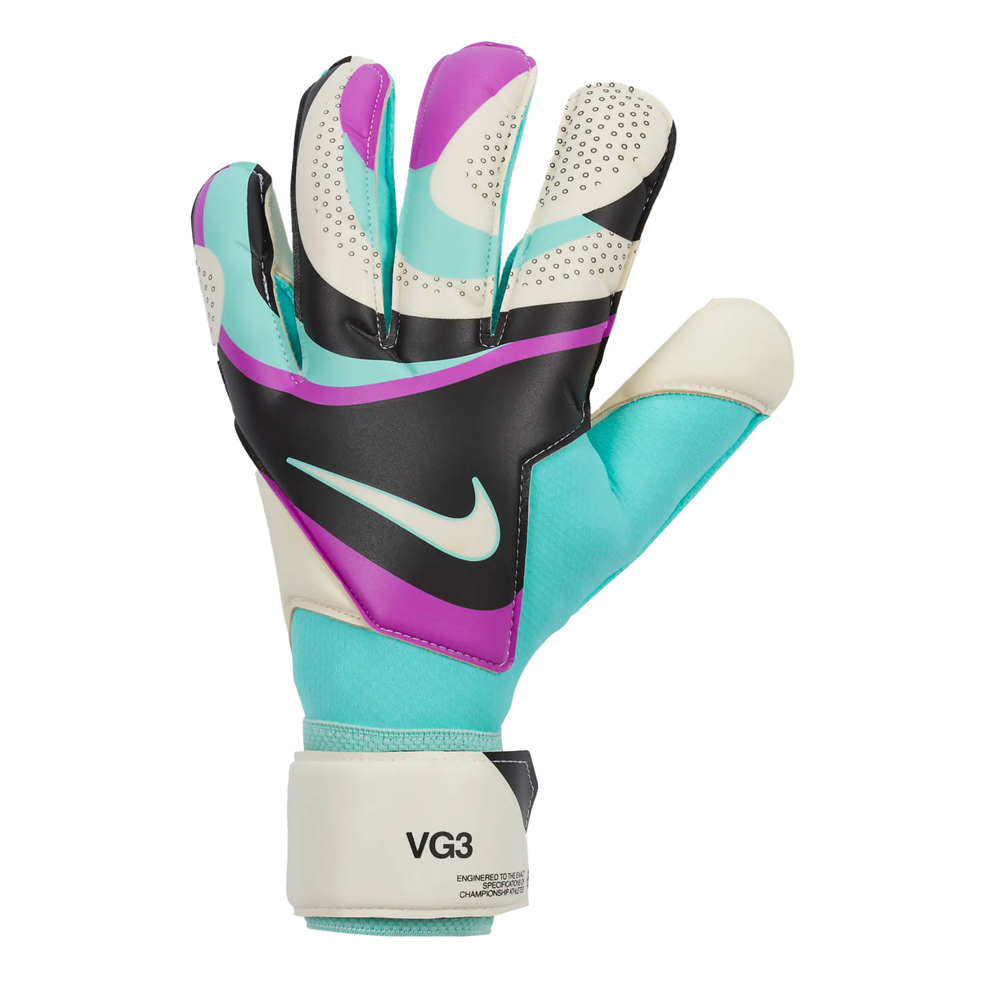 Nike Men's Vapor Grip 3 Goalkeeper Gloves White/Purple Front