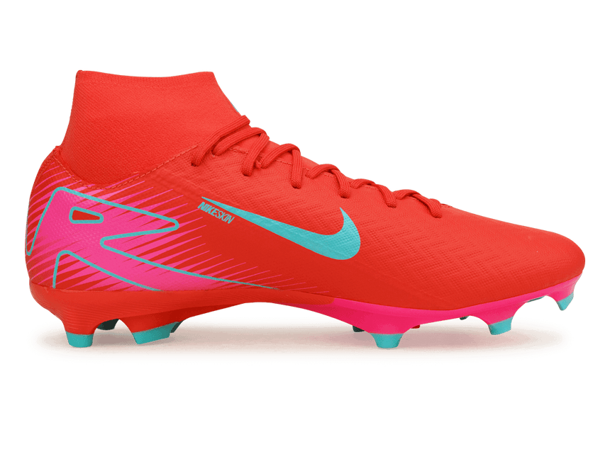 Nike Men's Zoom Mercurial Superfly 10 Academy FG/MG Ember Glow/Aurora Green Side