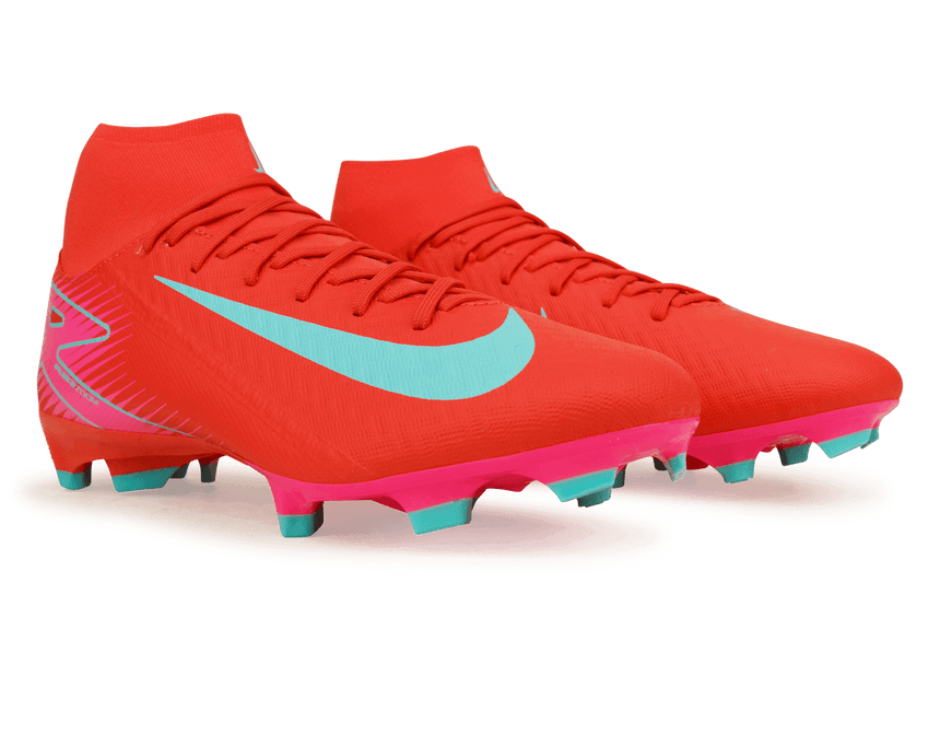 Nike Men's Zoom Mercurial Superfly 10 Academy FG/MG Ember Glow/Aurora Green Together