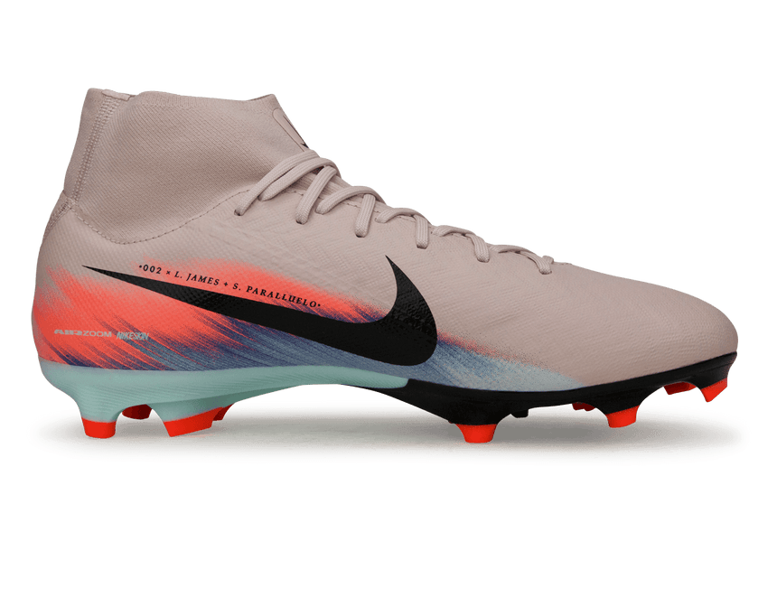 Nike Men's Zoom Mercurial Superfly 10 Academy FG/MG Silt Red/Racer Blue Side