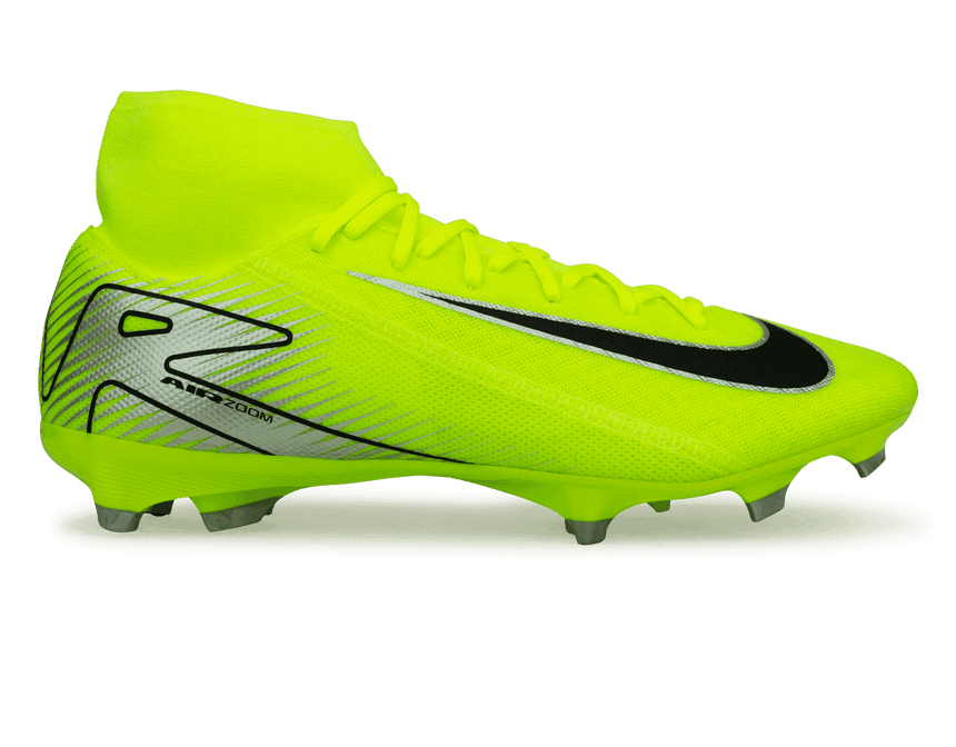 Nike Men's Zoom Mercurial Superfly 10 Academy FG/MG Volt/Black