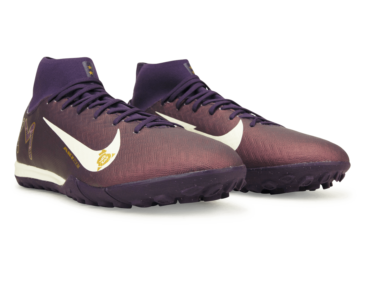 Nike Men's Zoom Mercurial Superfly 10 Academy KM TF Grand Purple/Pale Ivory Together