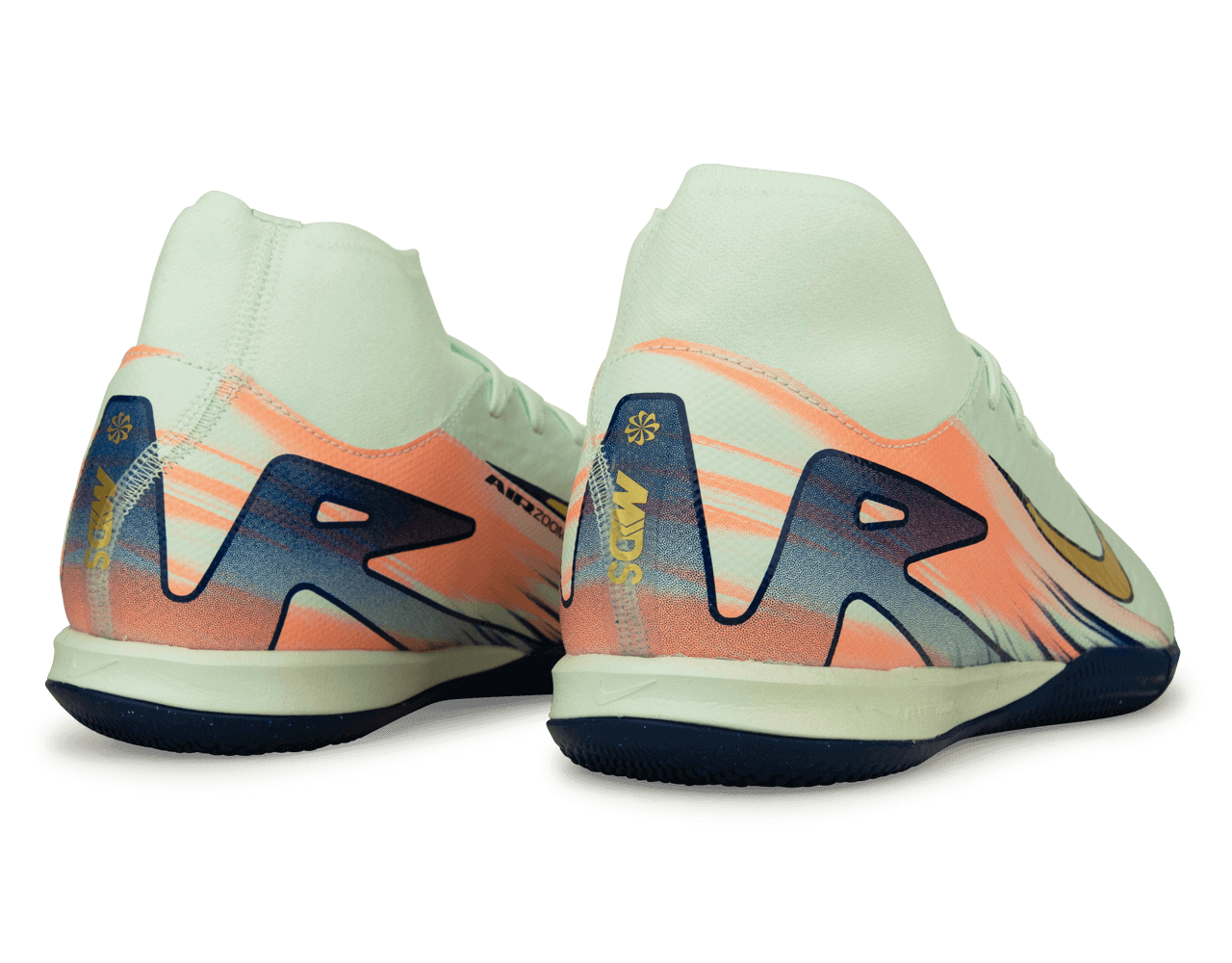 Nike Men's Zoom Mercurial Superfly 10 Academy MDS009 IC Barley Green/Metallic Gold Rear