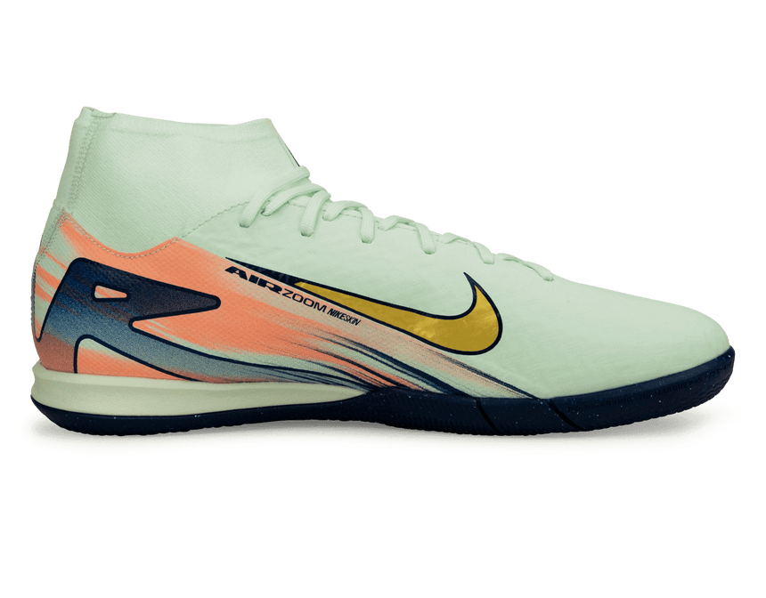 Nike Men's Zoom Mercurial Superfly 10 Academy MDS009 IC Barley Green/Metallic Gold Side
