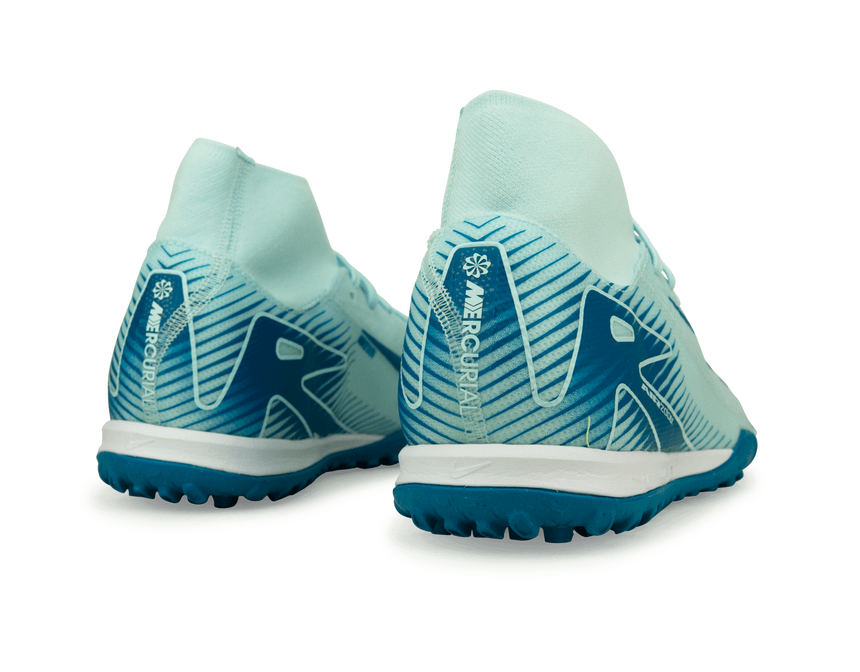Nike Men's Zoom Mercurial Superfly 10 Academy TF Glacier Blue/Blue Orbit Rear