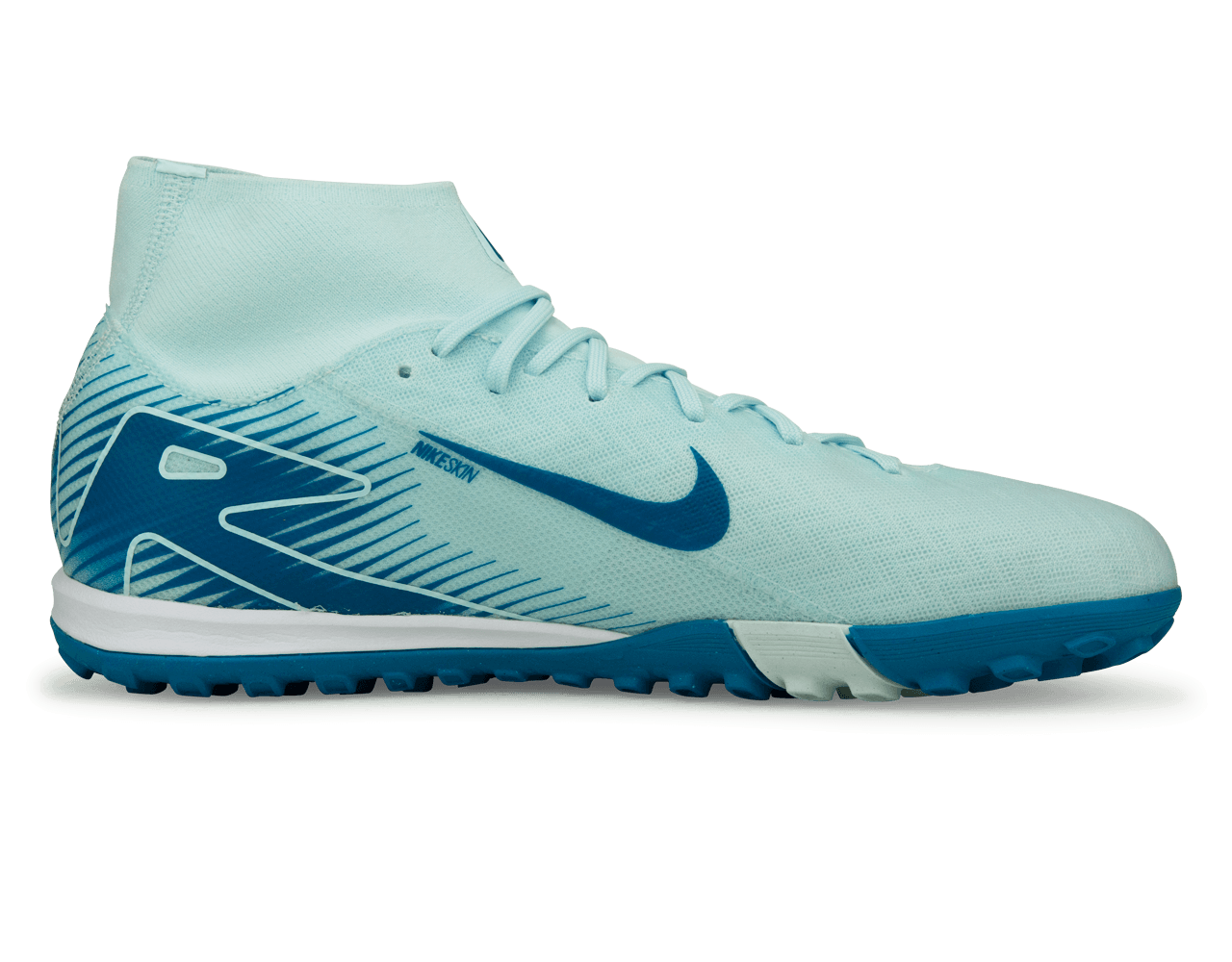 Nike Men's Zoom Mercurial Superfly 10 Academy TF Glacier Blue/Blue Orbit Side
