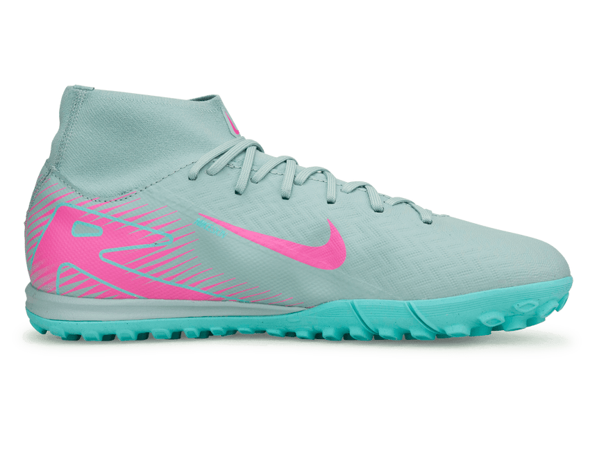 Nike Men's Zoom Mercurial Superfly 10 Academy TF Ocean Cube/Pink Blast Side