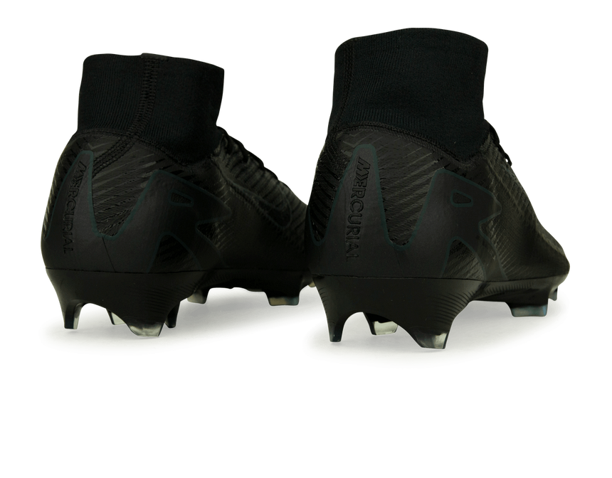 Nike Men's Zoom Mercurial Superfly 10 Elite FG Black/Deep Jungle Rear