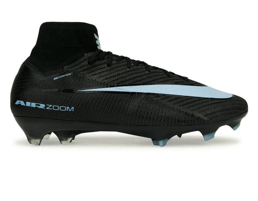 Nike Men's Zoom Mercurial Superfly 10 Elite FG Black/Ice Blue